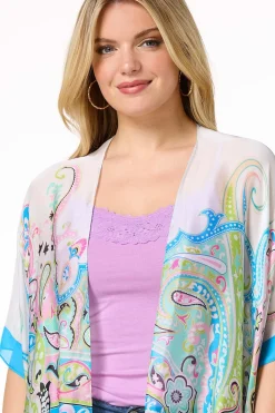 Cato Silky Paisley Kimono><noscript><img width=