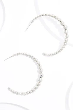 Cato Silver Ball Hoop Earrings> Earrings
