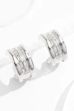 Cato Silver Chunky Hoop Earrings> Earrings