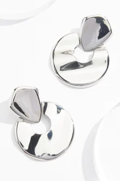 Cato Silver Doorknocker Earrings> Earrings