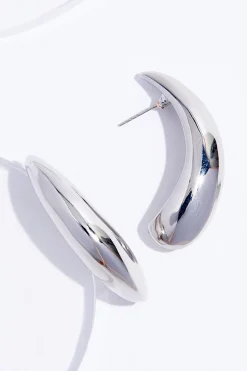 Cato Silver Swoop Earrings> Earrings