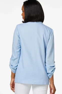 Cato Sky Blue Linen Blazer> Suiting|Jackets & Vests