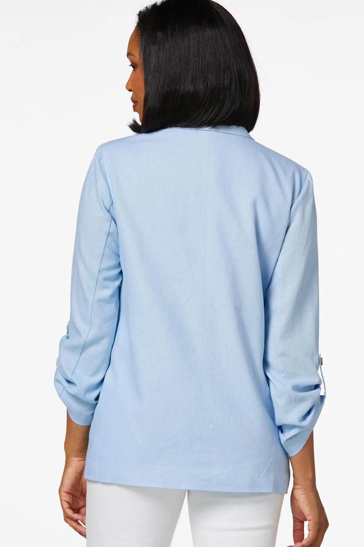 Cato Sky Blue Linen Blazer> Suiting|Jackets & Vests