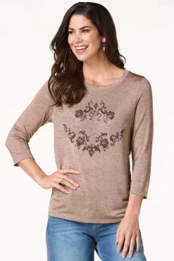 Cato Sleek Stud Cross Top> Tops