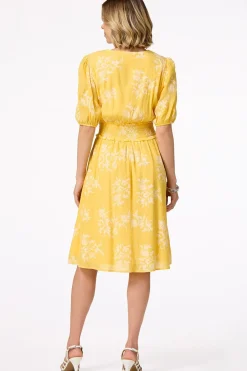Cato Smocked Faux Embroidered Dress> Dresses