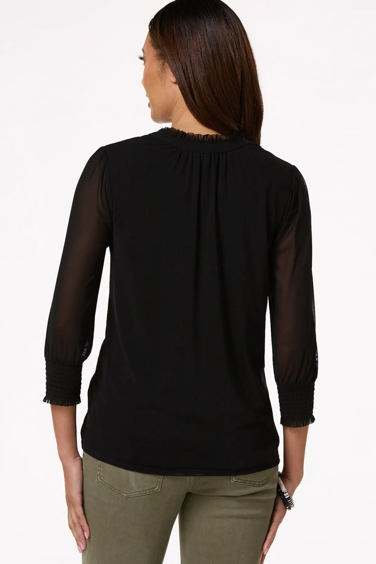 Cato Smocked Shoulder Top> Tops