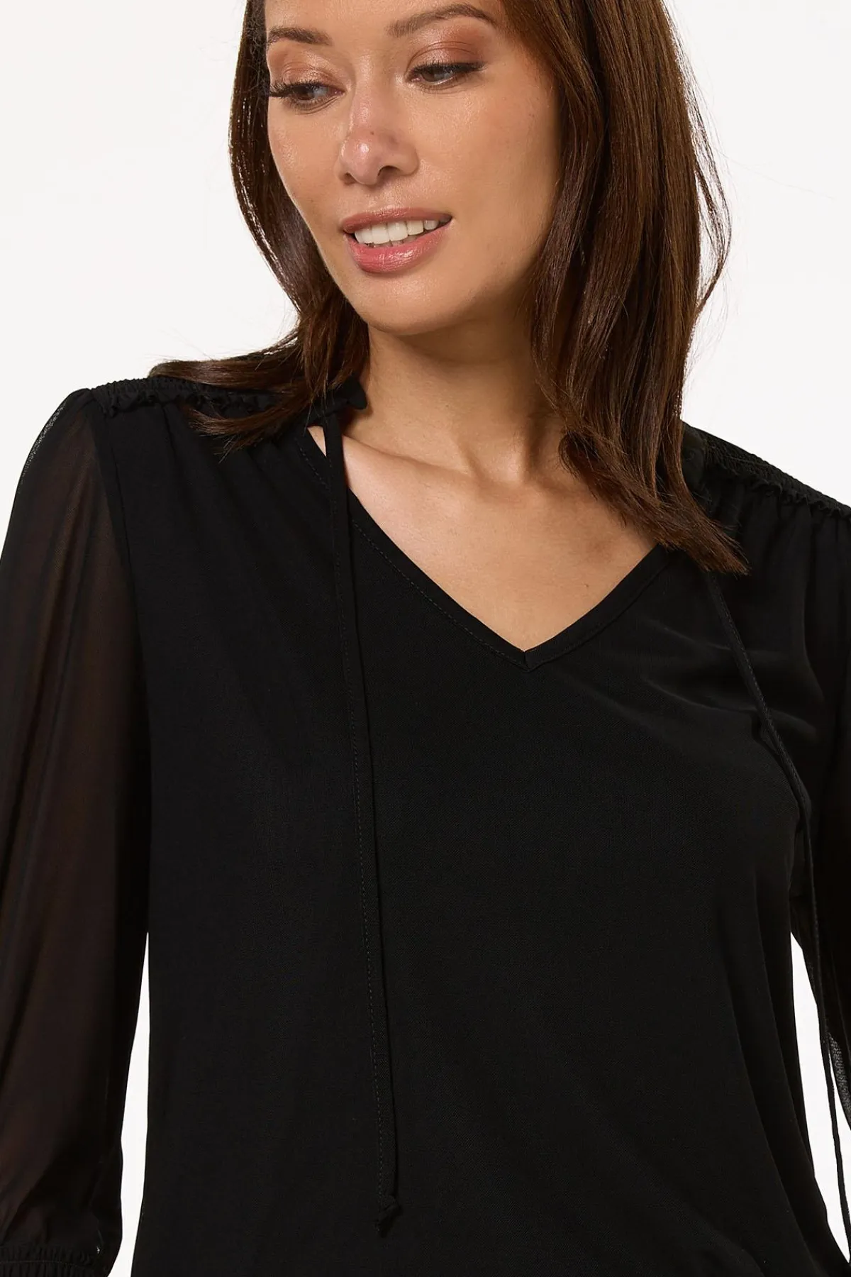 Cato Smocked Shoulder Top> Tops