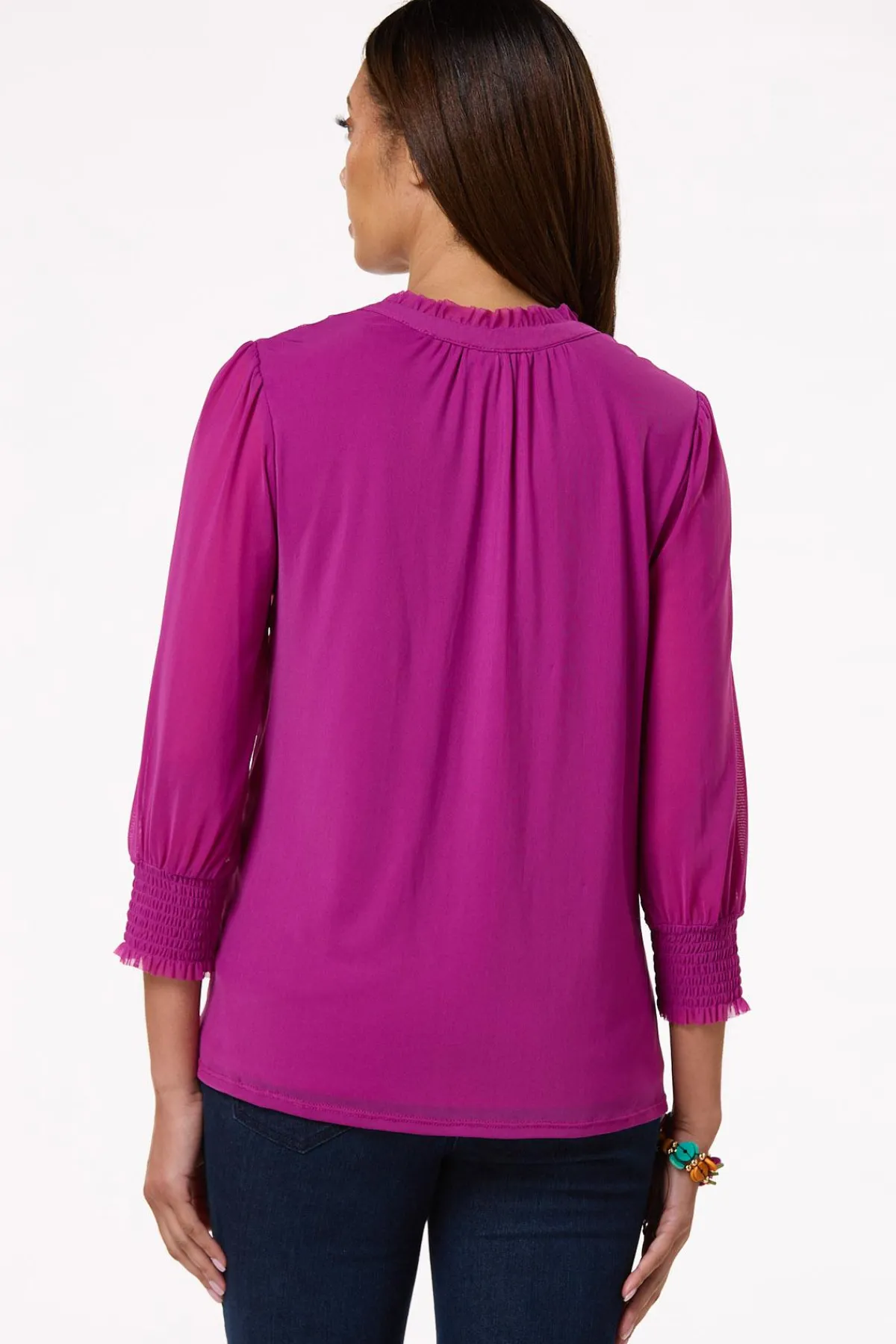 Cato Smocked Shoulder Top> Tops