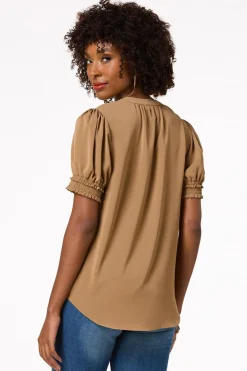 Cato Smocked Sleeve Top> Tops