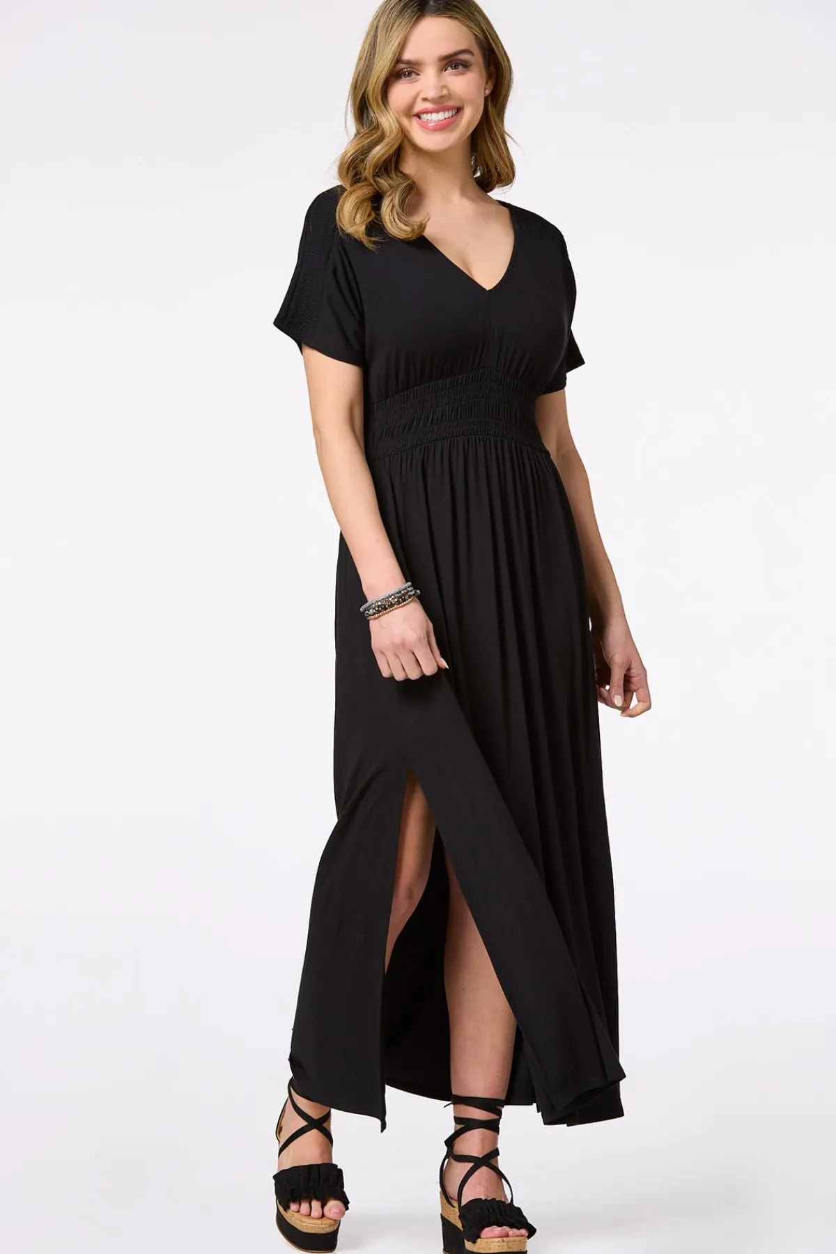 Cato Smocked Waist Maxi Dress> Dresses