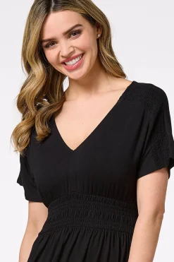 Cato Smocked Waist Maxi Dress><noscript><img width=