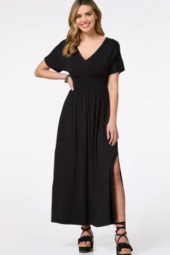 Cato Smocked Waist Maxi Dress><noscript><img width=