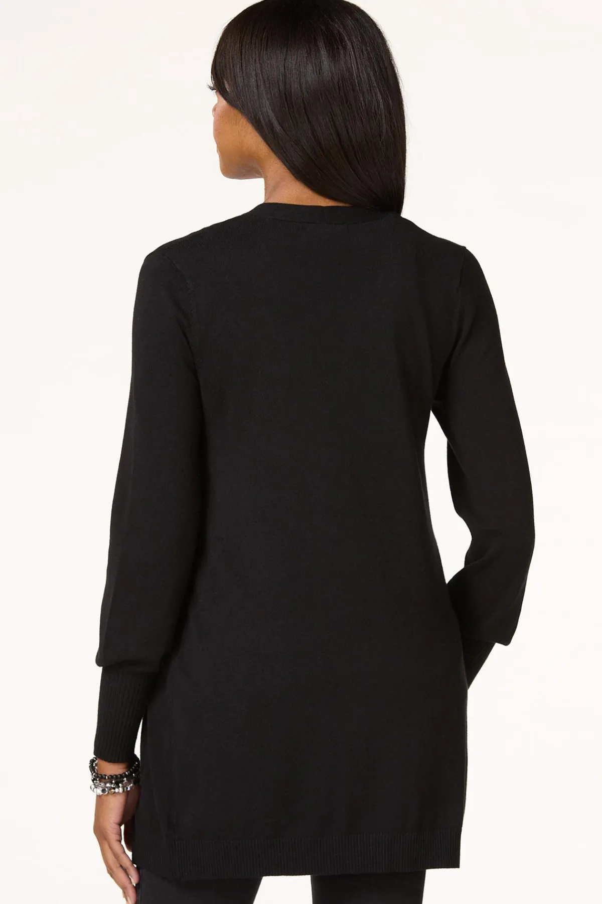 Cato Solid Balloon Sleeve Cardigan> Sweaters