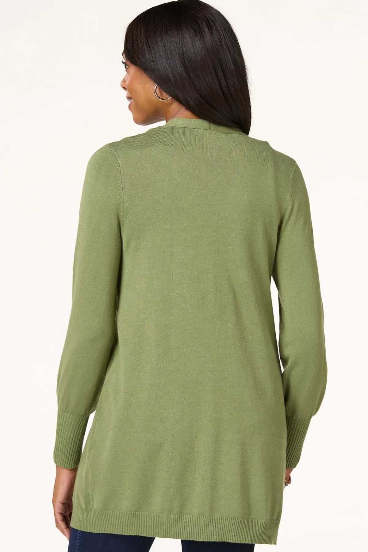 Cato Solid Balloon Sleeve Cardigan> Sweaters