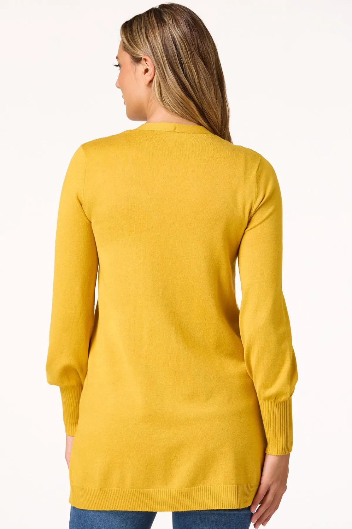 Cato Solid Balloon Sleeve Cardigan> Sweaters