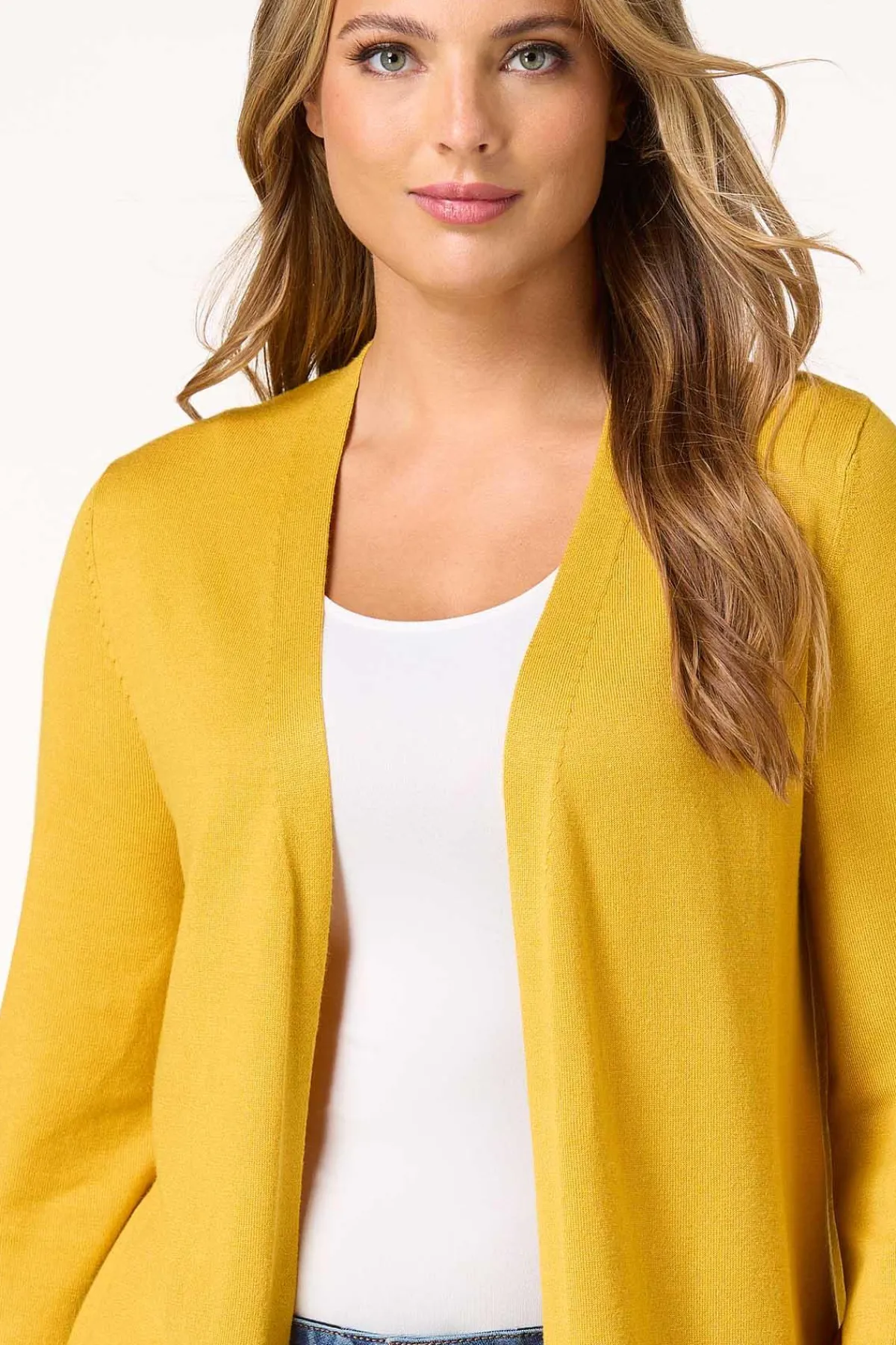 Cato Solid Balloon Sleeve Cardigan> Sweaters