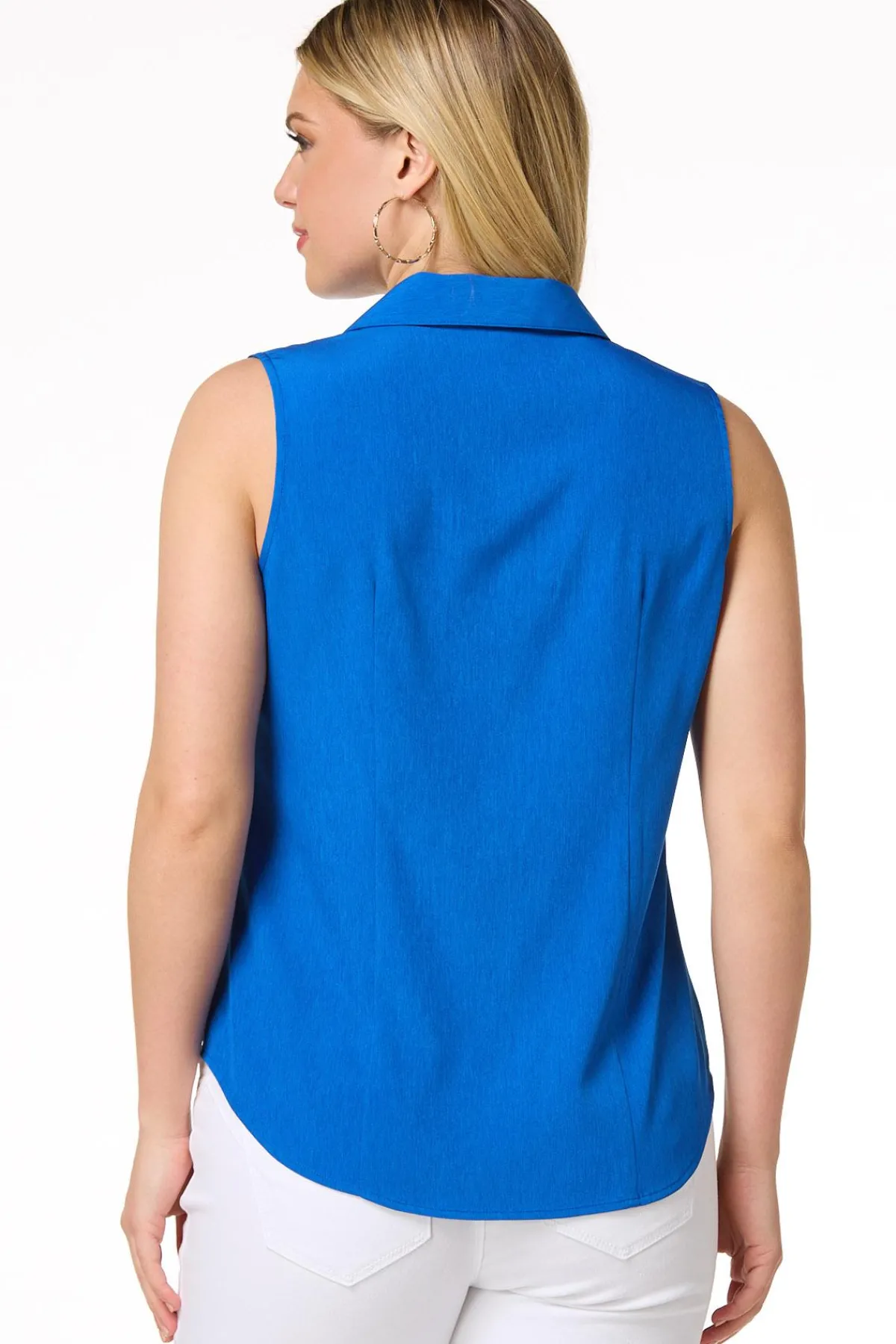 Cato Solid Collared Tank> Tops