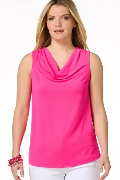 Cato Solid Draped Front Tank><noscript><img width=