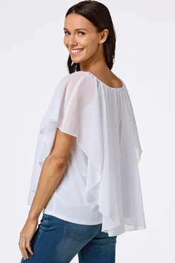 Cato Solid Lattice Neck Capelet><noscript><img width=