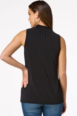 Cato Solid Mock Neck Tank><noscript><img width=
