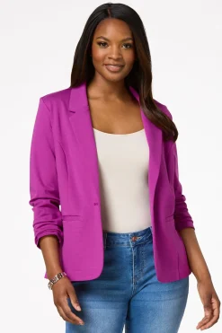 Cato Solid Ponte Blazer><noscript><img width=