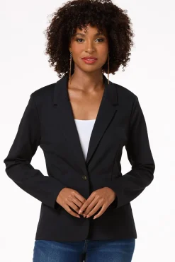 Cato Solid Ponte Blazer><noscript><img width=