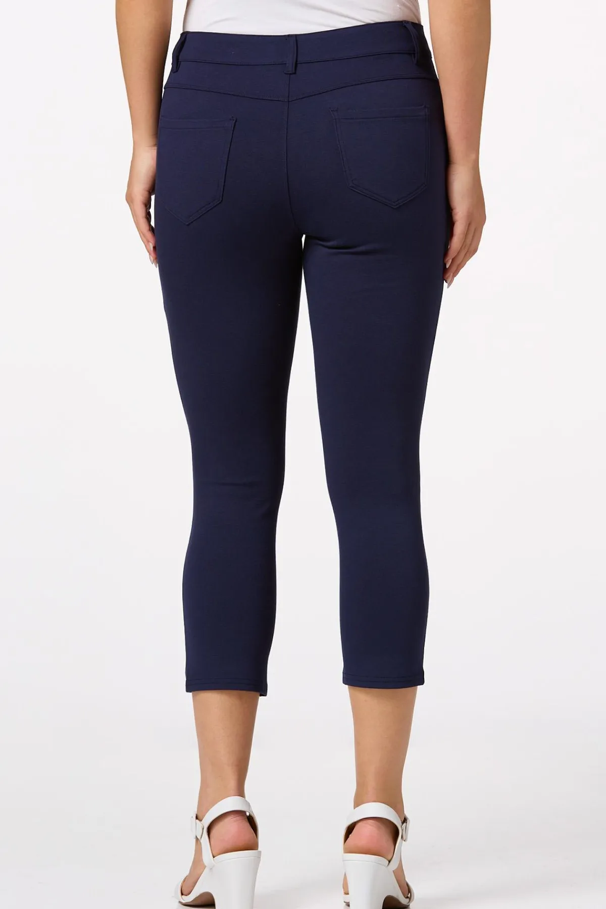 Cato Solid Ponte Skinny Cropped Pants> Pants