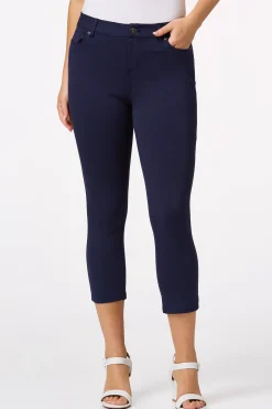 Cato Solid Ponte Skinny Cropped Pants><noscript><img width=