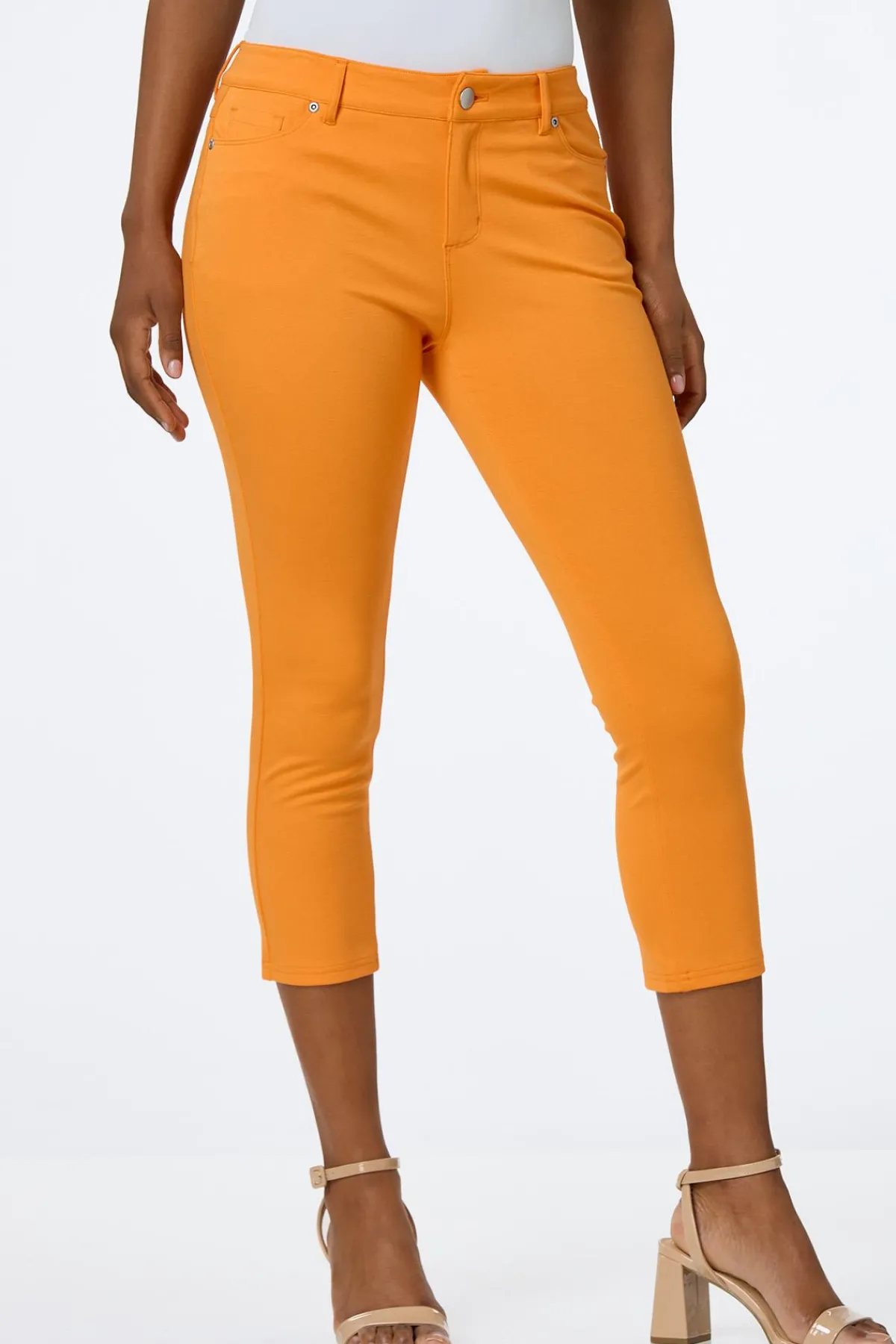 Cato Solid Ponte Skinny Cropped Pants> Pants