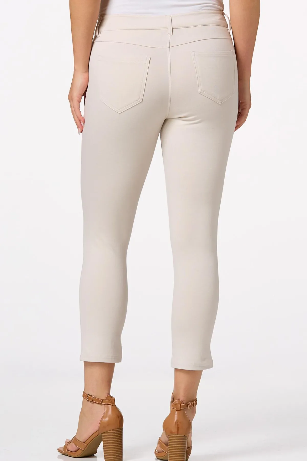Cato Solid Ponte Skinny Cropped Pants> Pants