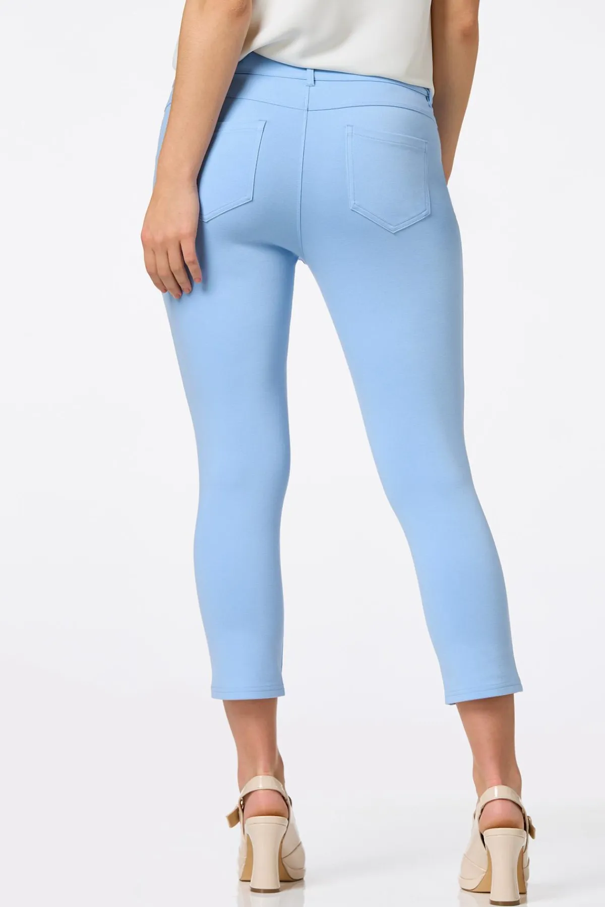 Cato Solid Ponte Skinny Cropped Pants> Pants