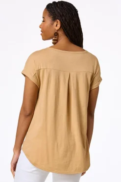 Cato Solid Rolled Cuff Tee><noscript><img width=