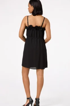 Cato Solid Ruffled Tie Waist Dress> Dresses
