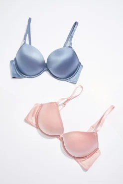 Cato Solid Satin T- Shirt Bra Set> Intimates