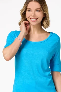 Cato Solid Scoop Neck Tee><noscript><img width=