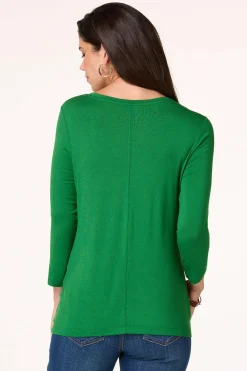 Cato Solid Scoop Neck Top><noscript><img width=