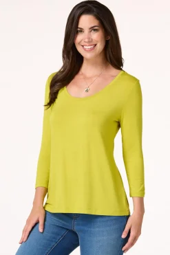 Cato Solid Scoop Neck Top><noscript><img width=