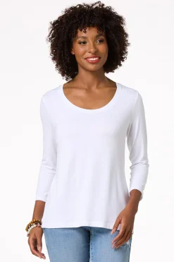 Cato Solid Scoop Neck Top><noscript><img width=