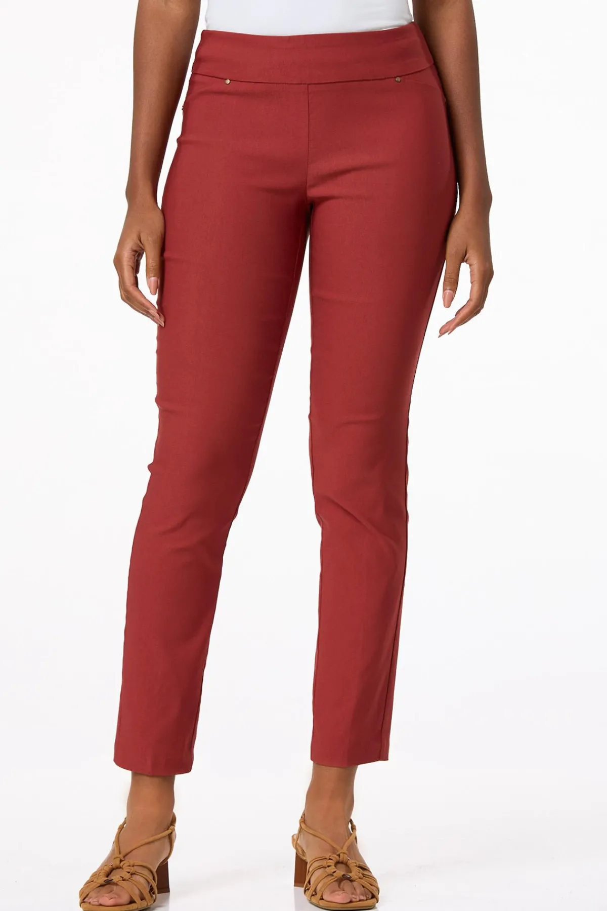 Cato Solid Slim Pull- On Pants> Pants