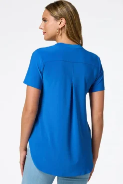 Cato Solid Split V- Neck Top><noscript><img width=