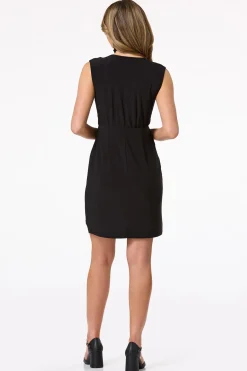 Cato Solid Twist Front Dress> Dresses