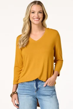 Cato Solid V- Neck Tunic Top><noscript><img width=
