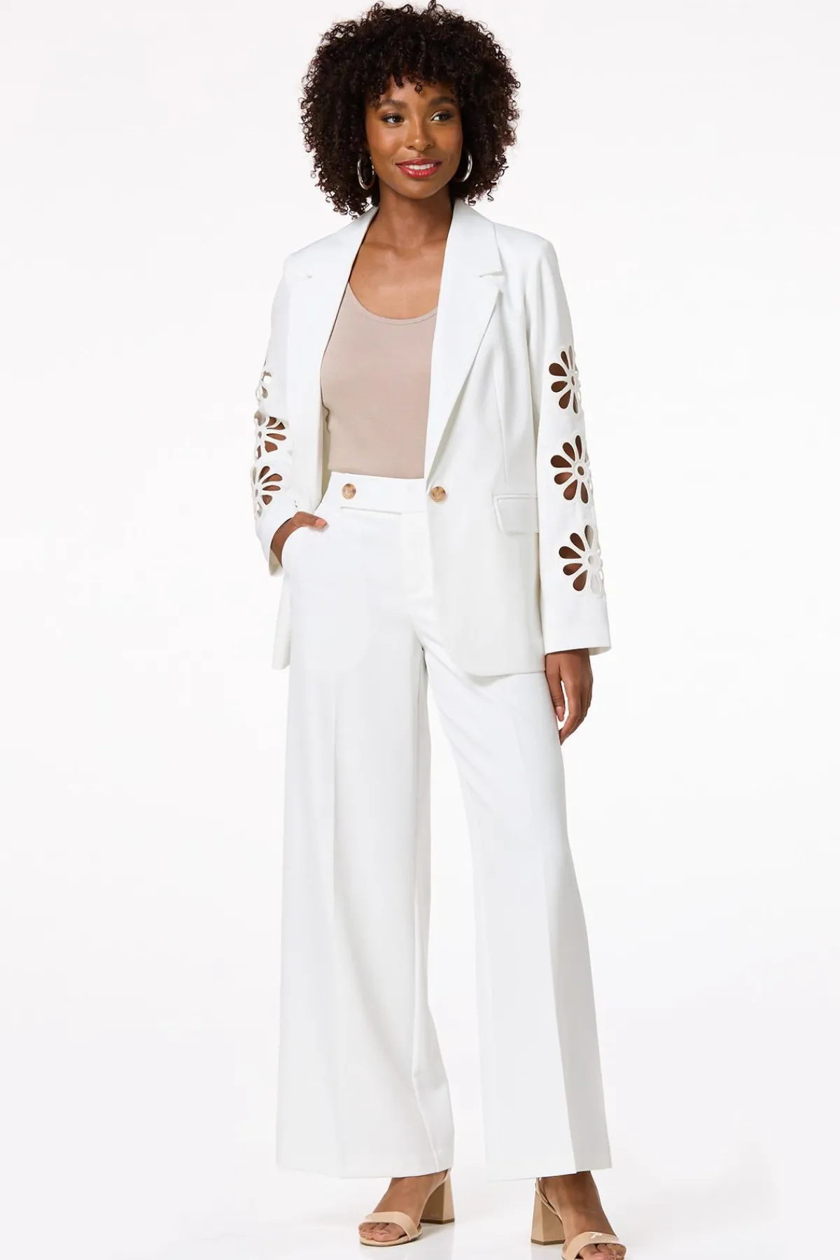 Cato Solid Wide Leg Trousers> Suiting|Pants