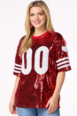 Cato Sporty Sequin Top><noscript><img width=