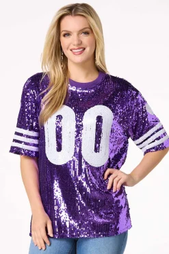 Cato Sporty Sequin Top><noscript><img width=