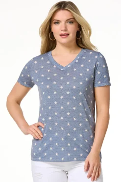 Cato Star Print Burnwash Tee><noscript><img width=