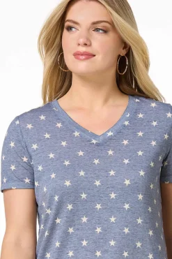 Cato Star Print Burnwash Tee><noscript><img width=