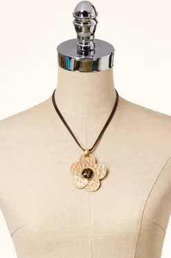 Cato Statement Flower Pendant Cord Necklace> Necklaces