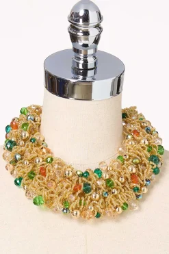 Cato Statement Glass Bead Bib Necklace> Necklaces