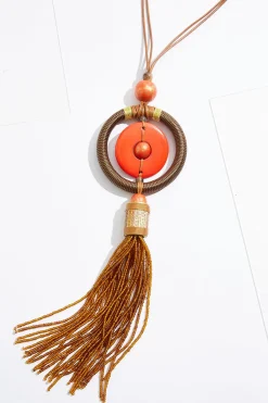 Cato Statement Tassel Cord Necklace><noscript><img width=